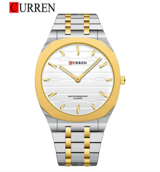 Curren Watch C8444 S/G/W – Analog Display, Stainless Steel Band