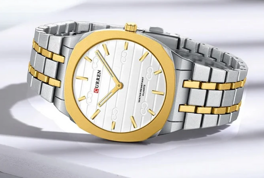 Curren Watch C8444 S/G/W – Analog Display, Stainless Steel Band